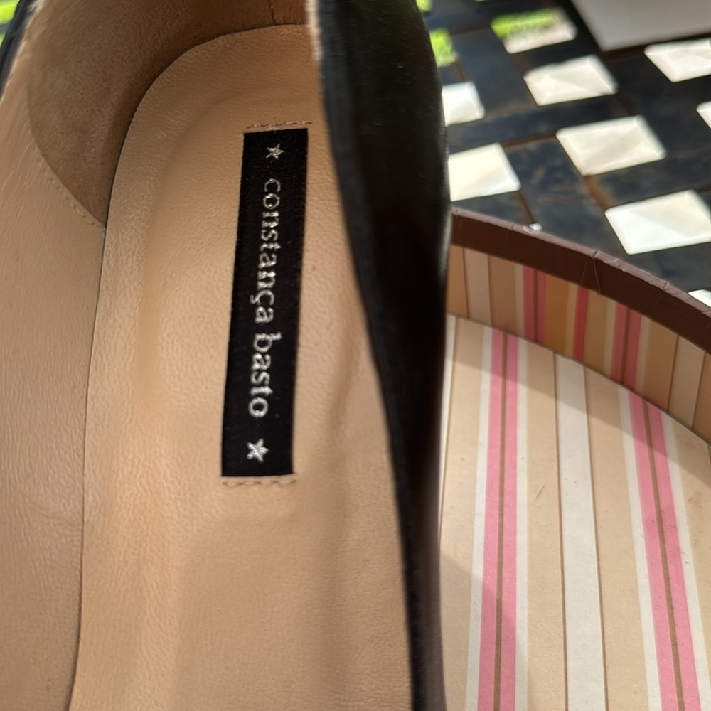 Constance basto  Black leather and Tan suede Heels - Picture 5 of 9